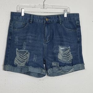 DISTRESSED Denim Shorts